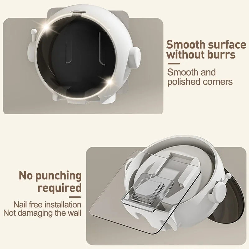 Non-Punching Toothbrush Shelves Wall-Mounted Dust-Proof Storage Box with Lid Electric Toothbrush Holder Ordinary Toothbrush Use
