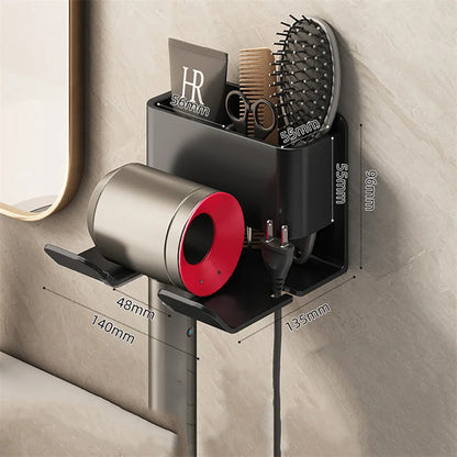 Hair Dryer Holder Wall Mounted Dryer Cradle Straightener Stand Hairdryer Organizer Toilet Blower Holder Shelf Bathroom Shelves