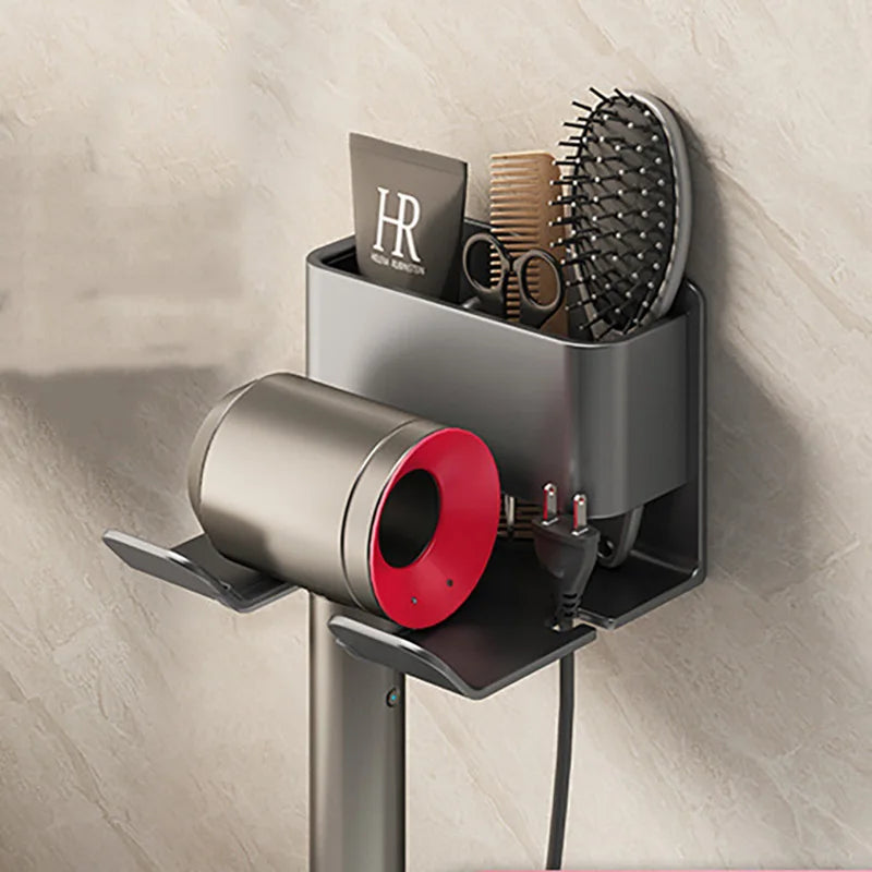 Hair Dryer Holder Wall Mounted Dryer Cradle Straightener Stand Hairdryer Organizer Toilet Blower Holder Shelf Bathroom Shelves