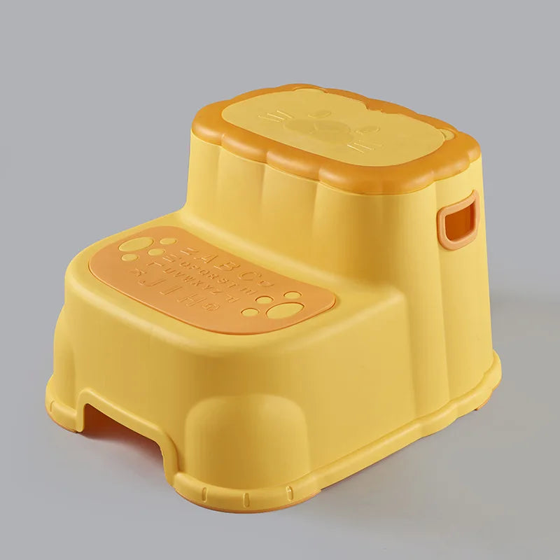Adjustable Height Anti-Slip Footstool Thickened Plastic Bathroom Stool Child Safety Step Stool for Adults Washbasin Accessory