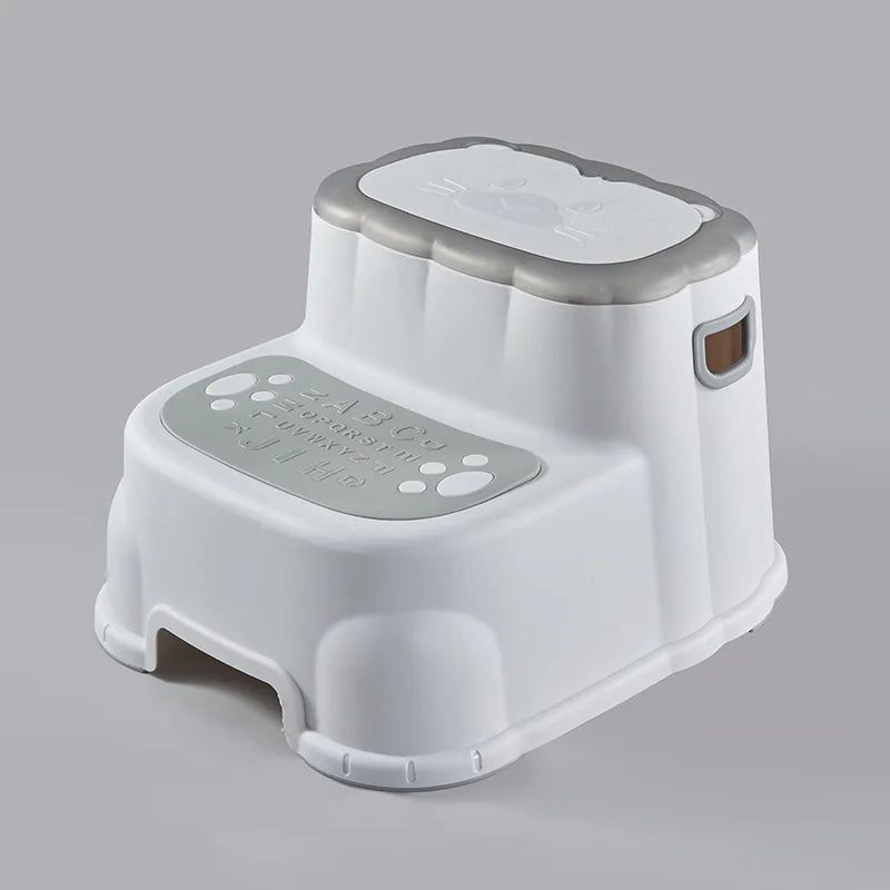 Adjustable Height Anti-Slip Footstool Thickened Plastic Bathroom Stool Child Safety Step Stool for Adults Washbasin Accessory