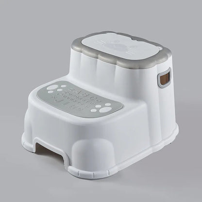 Adjustable Height Anti-Slip Footstool Thickened Plastic Bathroom Stool Child Safety Step Stool for Adults Washbasin Accessory