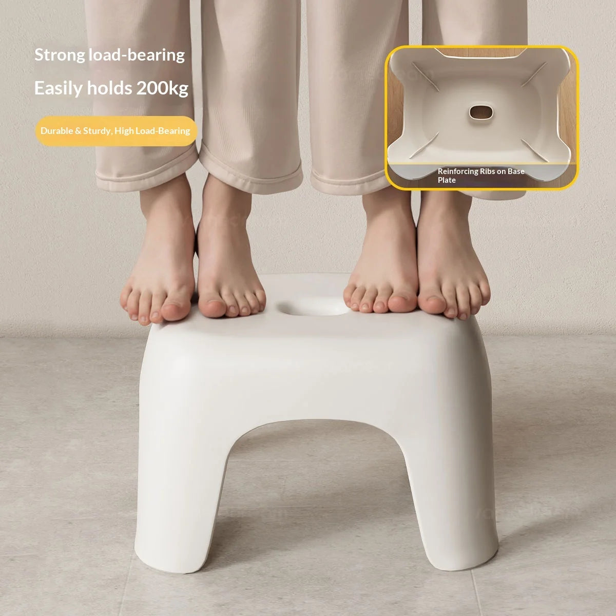 & Small Household Plastic Modern Low Stool Non-Slip Sturdy Durable Stackable Suitable for Living Room Bathroom Children'S Bath