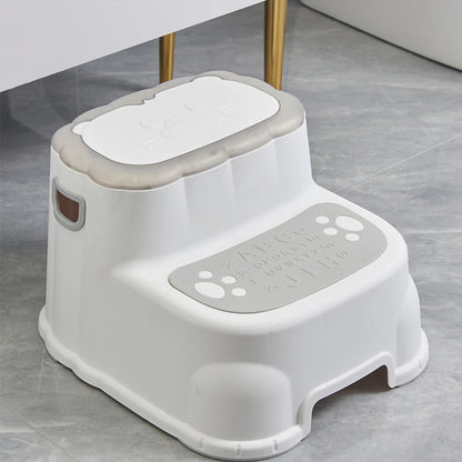Adjustable Height Anti-Slip Footstool Thickened Plastic Bathroom Stool Child Safety Step Stool for Adults Washbasin Accessory