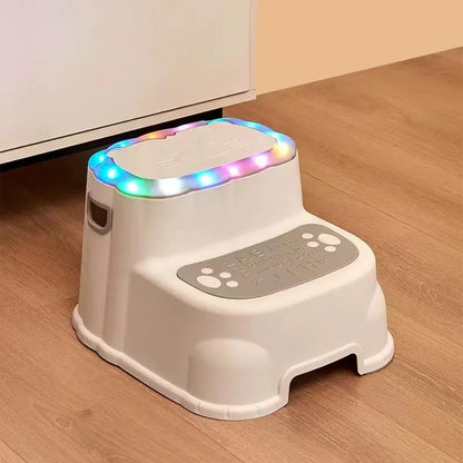 Adjustable Height Anti-Slip Footstool Thickened Plastic Bathroom Stool Child Safety Step Stool for Adults Washbasin Accessory