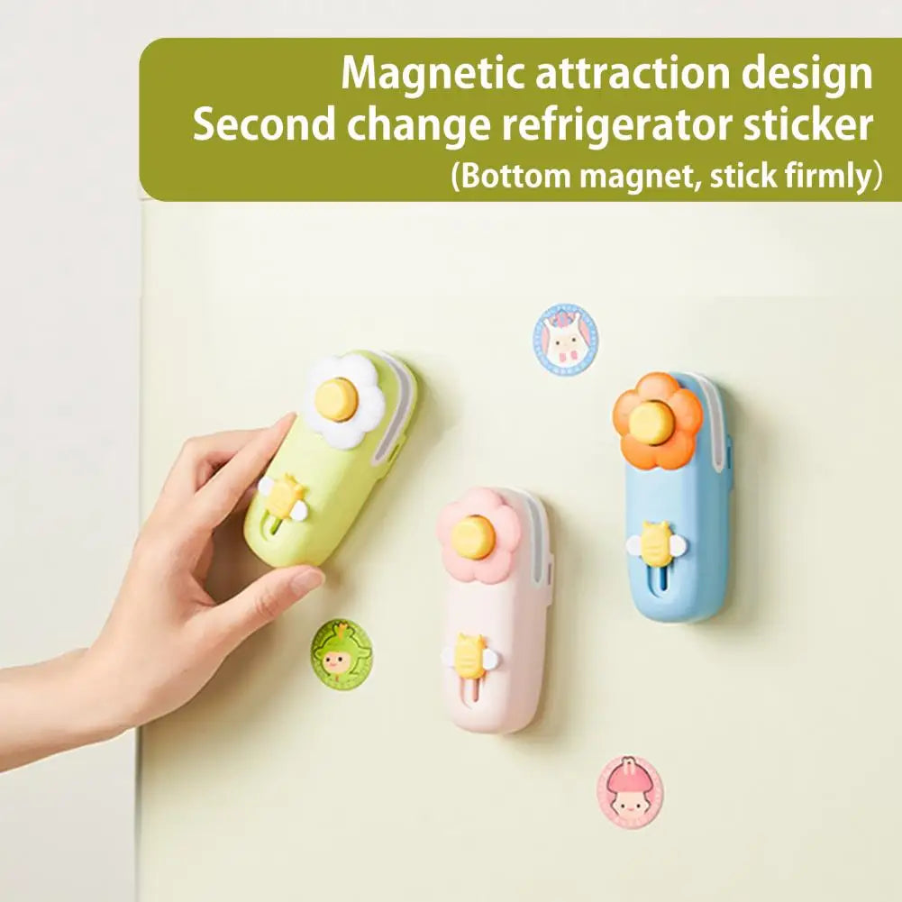 10Cm Mini Bag Sealer and Cutter Rechargeable Chip Bag Sealing Machine for Snack Bags Quick Heat Compact Cutting Resealing Tool