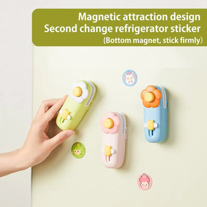 10Cm Mini Bag Sealer and Cutter Rechargeable Chip Bag Sealing Machine for Snack Bags Quick Heat Compact Cutting Resealing Tool