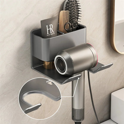 Hair Dryer Holder Wall Mounted Dryer Cradle Straightener Stand Hairdryer Organizer Toilet Blower Holder Shelf Bathroom Shelves